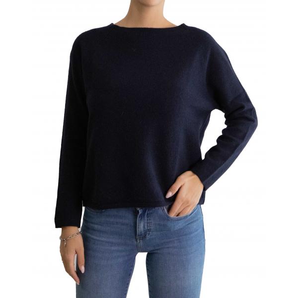 Maglia pura lana a barca  tinta unita 